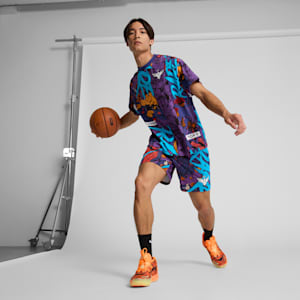 PUMA x LAMELO BALL Phoenix Men's Shorts, Blue Crystal-AOP, extralarge
