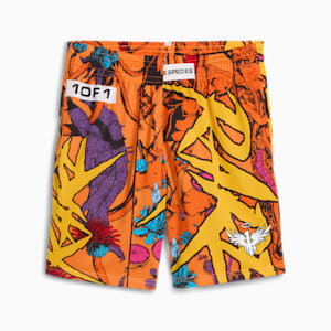 PUMA x LAMELO BALL Phoenix Men's Shorts, Orange Glow-AOP, extralarge