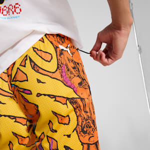 PUMA x LAMELO BALL Phoenix Men's Shorts, Orange Glow-AOP, extralarge