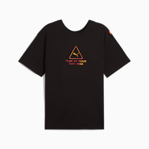 Scoot Caution&nbsp;Men's Boxy Basketball Tee, PUMA Black, extralarge