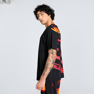 Scoot Caution Men's Boxy Basketball Tee, PUMA Black, extralarge-IND