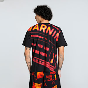 Scoot Caution Men's Boxy Basketball Tee, PUMA Black, extralarge-IND