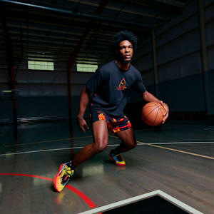 Scoot Caution&nbsp;Men's Boxy Basketball Tee, PUMA Black, extralarge