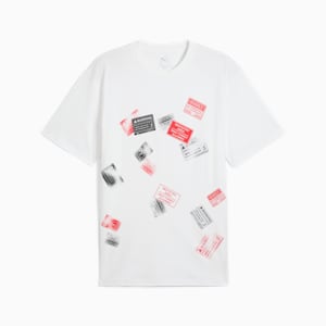 Scoot Caution Men's Graphic Tee, PUMA White, extralarge