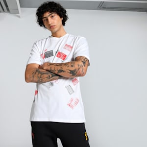Scoot Caution Graphic Men's Basketball Tee, PUMA White, extralarge-IND