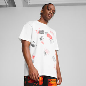 Scoot Caution Men's Graphic Tee, PUMA White, extralarge