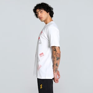 Scoot Caution Graphic Men's Basketball Tee, PUMA White, extralarge-IND