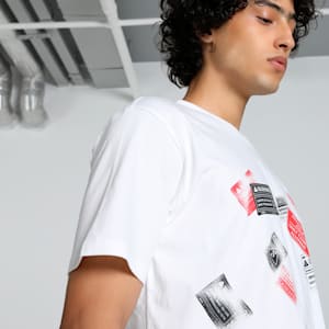 Scoot Caution Graphic Men's Basketball Tee, PUMA White, extralarge-IND