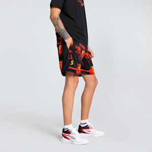 Scoot Caution All Jaws Men's Basketball Shorts, PUMA Black-AOP, extralarge-IND