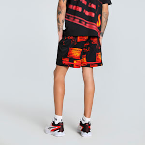 Scoot Caution All Jaws Men's Basketball Shorts, PUMA Black-AOP, extralarge-IND