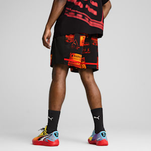 Scoot Caution All Jaws Men's Basketball Shorts, PUMA Black-AOP, extralarge