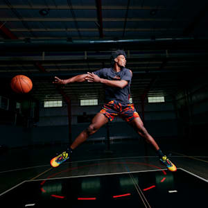 Shorts de basquetbol para hombre Scoot Caution All Jaws, PUMA Black-AOP, extralarge