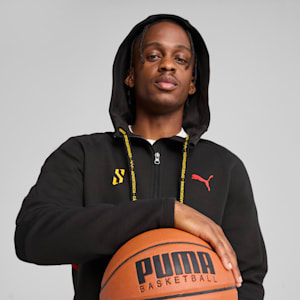 Caution Evostripe Cross Men's Basketball Jacket, PUMA Black, extralarge
