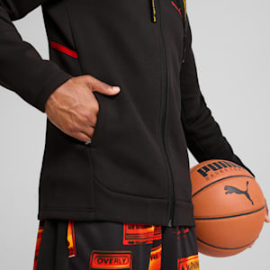 Caution Evostripe Cross Men's Basketball Jacket, PUMA Black, extralarge
