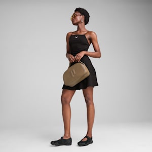 Vestido corto acampanado y acanalado para mujer WARDROBE ESSENTIALS, PUMA Black, extralarge