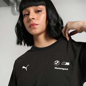 BMW M Motorsport Coloursplash Women's Relaxed Fit Tee, PUMA Black, extralarge-IND