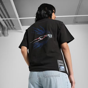 BMW M Motorsport Coloursplash Women's Relaxed Fit Tee, PUMA Black, extralarge-IND
