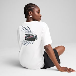 BMW M Motorsport Coloursplash Women's Relaxed Fit Tee, PUMA White, extralarge-IND