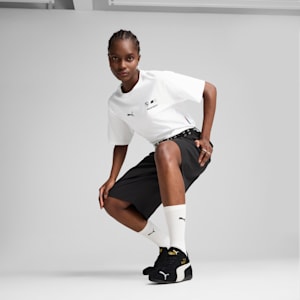 BMW M Motorsport Coloursplash Women's Relaxed Fit Tee, PUMA White, extralarge-IND