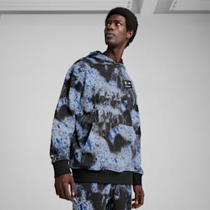 メンズ BMW MMS カラースプラッシュ AOP フーディ, PUMA Black, extralarge-JPN
