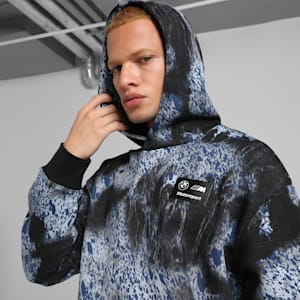 BMW M Motorsport Colour Splash All-over Print Men's Relaxed Fit Hoodie, PUMA Black, extralarge-IND