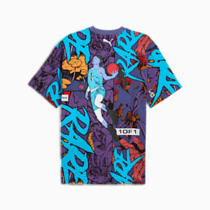 PUMA x LAMELO BALL Phoenix All Over Print Men's Tee, Blue Crystal-AOP, extralarge