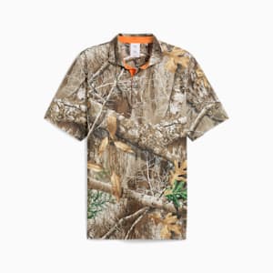 メンズ ゴルフ PUMA x REALTREE カモ 半袖 ポロシャツ, Deep Forest, extralarge-JPN