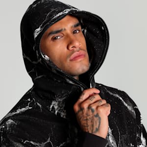 HOOPS x LAFRANCÉ Written in Chrome Men's Basketball Hoodie, PUMA Black-Puma White AOP, extralarge-IND