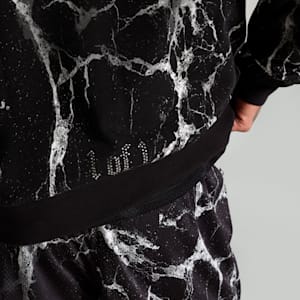 HOOPS x LAFRANCÉ Written in Chrome Men's Basketball Hoodie, PUMA Black-Puma White AOP, extralarge-IND