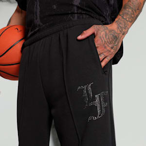 HOOPS x LAFRANCÉ Written in Chrome Men's Relaxed Fit Basketball Pants, PUMA Black, extralarge-IND