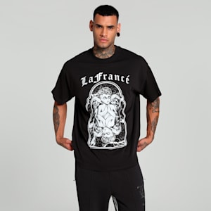 HOOPS x LAFRANCÉ Written in Chrome Relaxed Fit Basketball Tee, PUMA Black, extralarge-IND
