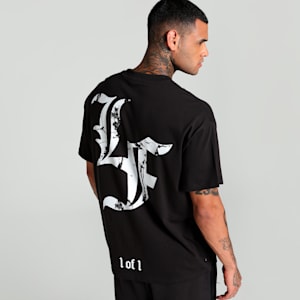 HOOPS x LAFRANCÉ Written in Chrome Relaxed Fit Basketball Tee, PUMA Black, extralarge-IND