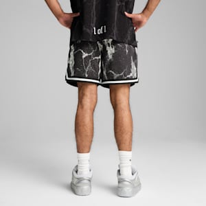 Shorts PUMA HOOPS x LAFRANCÉ Written in Chrome para hombre, PUMA Black-Puma White - AOP, extralarge