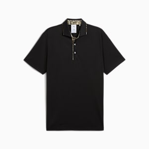 メンズ ゴルフ PUMA x REALTREE ティップド 半袖 ポロシャツ, PUMA Black, extralarge-JPN