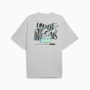 Hoop Dreamz Men's Oversized Tee, Light Gray Heather, extralarge