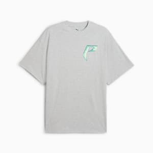 Hoop Dreamz Men's Oversized Tee, Light Gray Heather, extralarge