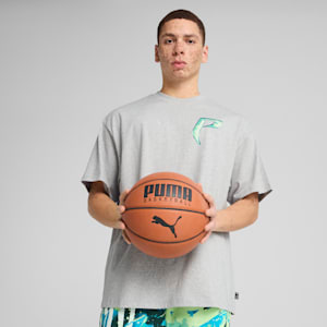 Hoop Dreamz Men's Oversized Tee, Light Gray Heather, extralarge