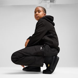 Wardrobe Essentials Big Kids' Relaxed Woven Cargo Pants, PUMA Black, extralarge