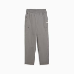 Pants cargo de tejido holgado para niños grandes de Wardrobe Essentials, Cast Iron, extralarge