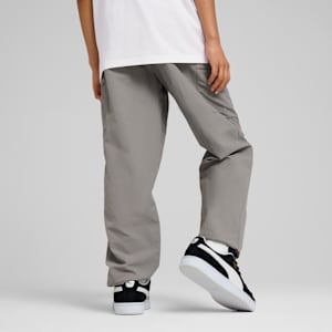 Wardrobe Essentials Big Kids' Relaxed Woven Cargo Pants, Cast Iron, extralarge