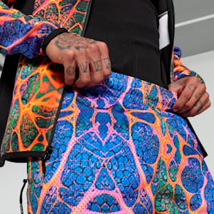 Melo Alien Skins Men's Oversized Basketball Shorts, PUMA Black-AOP, extralarge-IND