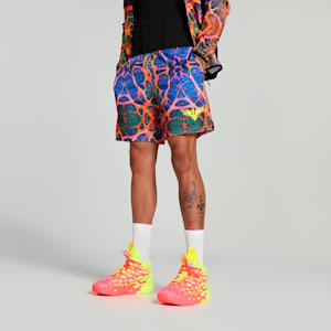 Melo Alien Skins Men's Oversized Basketball Shorts, PUMA Black-AOP, extralarge-IND