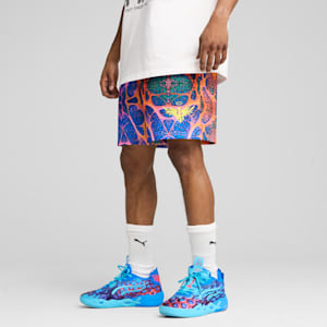 Short de básquetbol Alien Skins PUMA x LAMELO BALL, PUMA Black-AOP, extralarge