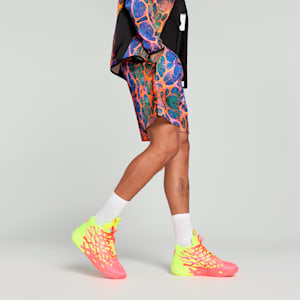 Melo Alien Skins Men's Oversized Basketball Shorts, PUMA Black-AOP, extralarge-IND