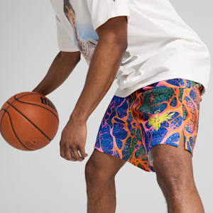 Short de básquetbol Alien Skins PUMA x LAMELO BALL, PUMA Black-AOP, extralarge