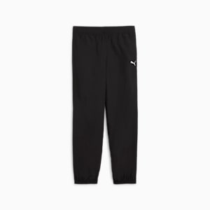 Wardrobe Essentials Big Kids' Relaxed Woven Pants, PUMA Black, extralarge