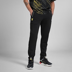Scuderia Ferrari Race Men's Slim Fit Motorsport Pants, PUMA Black, extralarge-IND