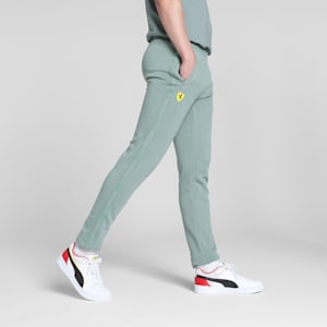 Scuderia Ferrari Race Men's Slim Fit Motorsport Pants, Green Moon, extralarge-IND