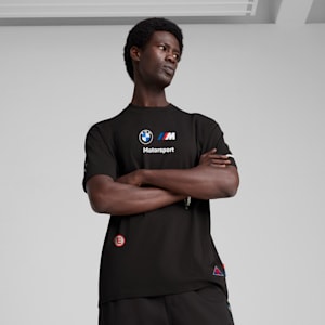 BMW M Motorsport Badge Men's Tee, PUMA Black, extralarge