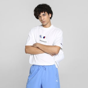 BMW M Motorsport Men's Badge Tee, PUMA White, extralarge-IND